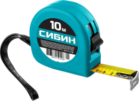 СИБИН 10м / 25мм рулетка в пластиковом корпусе
